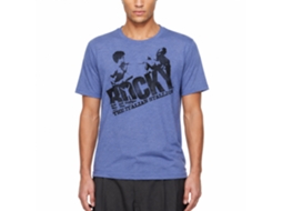 Rockinstone Rocky Movie Halftone Logo Heather Light Blue Adult T-shirt Size:s