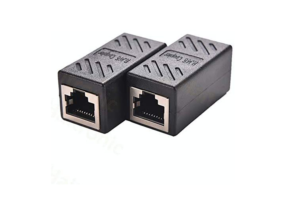 Conjunto De 2 Conectores Rj45 Para Cabo Ethernet, Conector Lan, Conector Em Linha Aquaforge