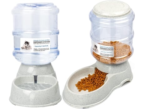 Fonte Automática de Água para Gatos Dispenser de Ração e Água de 3.8L para Gatos e Cães GSEDAOX