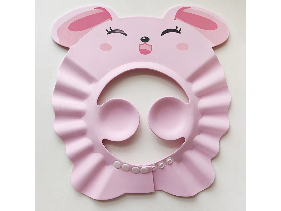 Chapéu de Banho LAXISCREED Ajustável Anti água Rosa