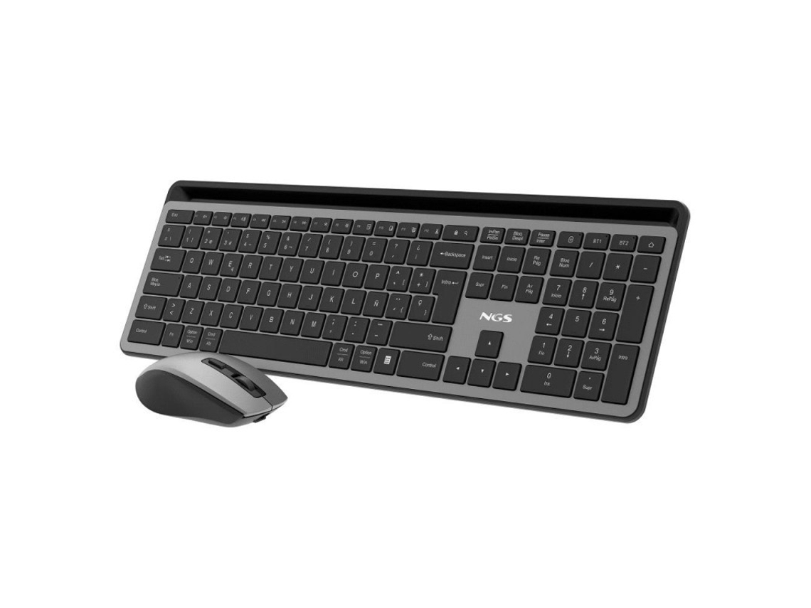 Lurelia Eclipse Kit Rf/bluetooth, Teclado Completo Qwerty Inglês Cinzento Com Rato