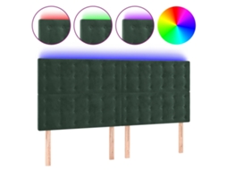 Led Headboard, Led Headboards Vidaxl Verde Veludo (180 X 5 X 118/128 Cm)