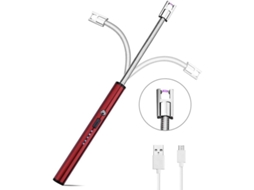 Encendedor de arco elétrico recarregável USB para velas, sem fio, à prova de vento e água | S/MARCA