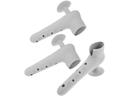 Conjunto De 3 Protetores Silicone Para Maçanetas Com Ventosas, Ideais Para Uso Doméstico E No Escritório, Na Cor Cinza