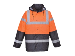 Jaqueta De Trânsito De Inverno Com Contraste De Alta Visibilidade - Segurança E Conforto Laranja E Preto / Gg