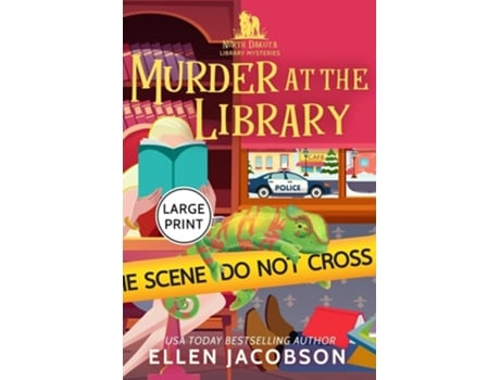 Livro Murder at the Library Large Print Edition de Ellen Jacobson (Inglês)