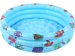 Piscina Inflável Redonda para Uso Interno e Externo, 90 Cm/35,4 Polegadas, Azul, Ideal Brincar. CHABERLU