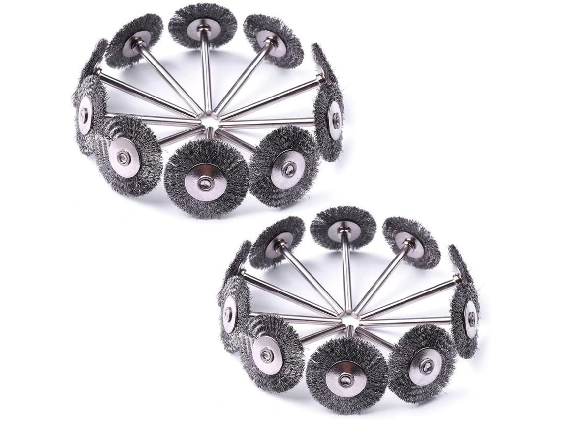 Brochas de Alambre Mini S/MARCA, 25mm, 20 peças, para limpeza de óxido, aço de qualidade
