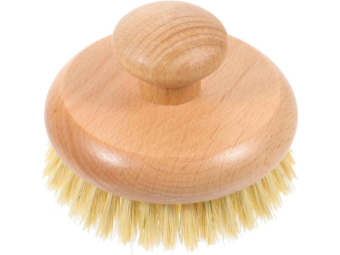 Escova De Banho Sintética Com Cabo Arredondado Para Limpeza Prática E Remoção Células Mortas Da Pele Design Compacto O