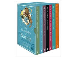 Livro The Chronicles of Narnia box set de C S Lewis (Inglês - Capa Dura)