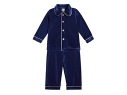 2026 pijamas de Natal Vermelhos para Meninos e Meninas Macios de Veludo Dourado Tamanho Normal Inverno 8 9t B Azul