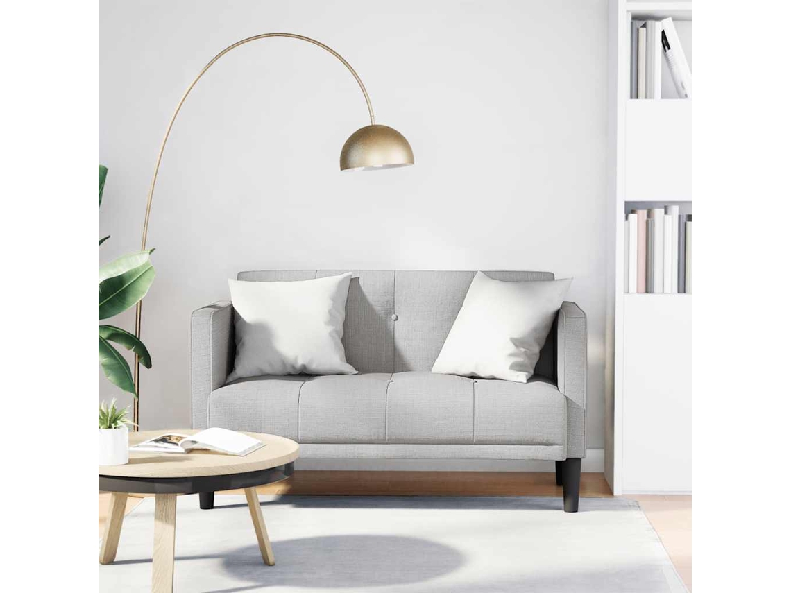 Vidaxl Sofá-luvas 111 Cm Tecido Cinzento Nublado
