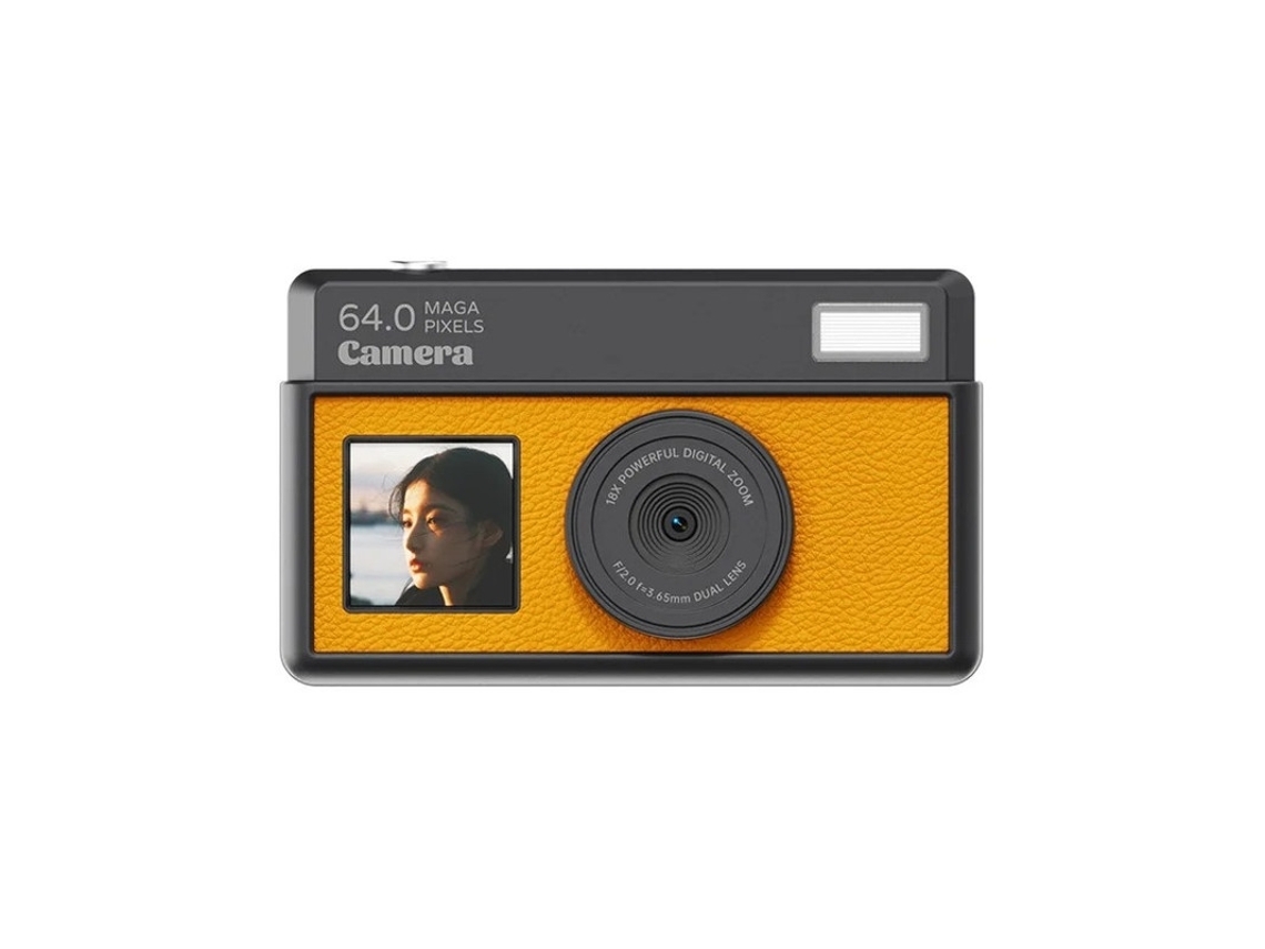 Câmera Digital 4k Hd Com Zoom De 18x E Lente De 2,8 Polegadas (laranja)