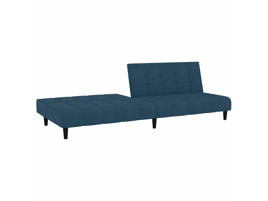 Sofá cama de 2 Lugares Veludo Azul SYFAX