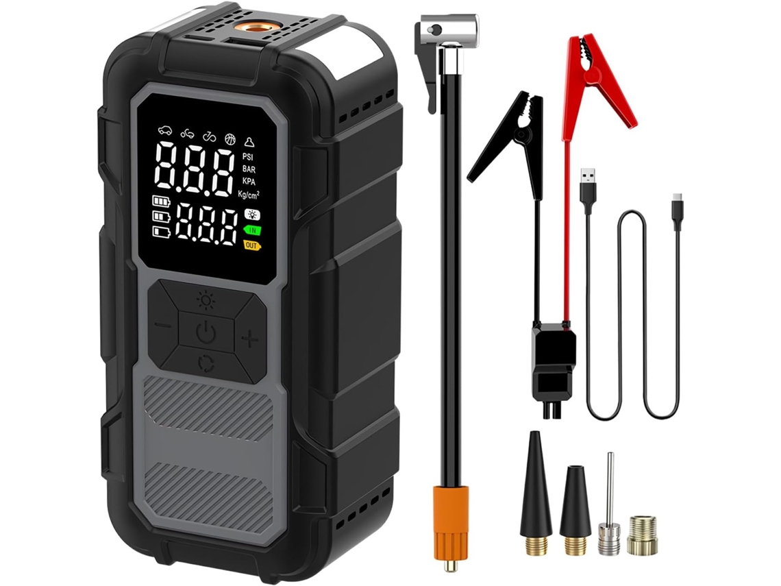 Auxiliar De Partida Com Compressor De Ar, Bateria Externa De 12v 4000a