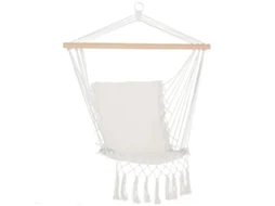 Cadeira suspensa BTFORUS com borlas, carga 120kg, estilo moderno para interior e exterior branco
