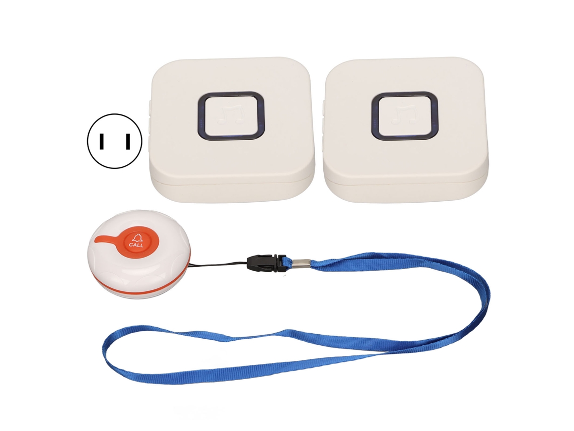 Alarma inalámbrica para cuidadores con botón SOS, sistema de alerta y monitorización, 100-240V, USB S/MARCA