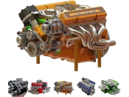 Kit De Motor Cison V8 A Gás, Gasolina Ohv V8 Smallblock Kit De Modelo De Motor 2025