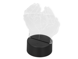 Lâmpada de Noite 3d 7 Cores Controle Tocado Usb Bateria