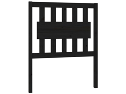 Bed Headboard, Bed Headboards Vidaxl Preto Madeira De Pinho (80.5 X 100 Cm)