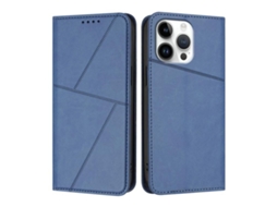 Capa De Couro Fosco Para Iphone 16 Pro Max - Flip Magnético
