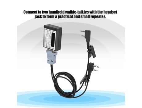 HURRISE Caixa de Relé Bidirecional Portátil Plug And Play para Walkie Talkie