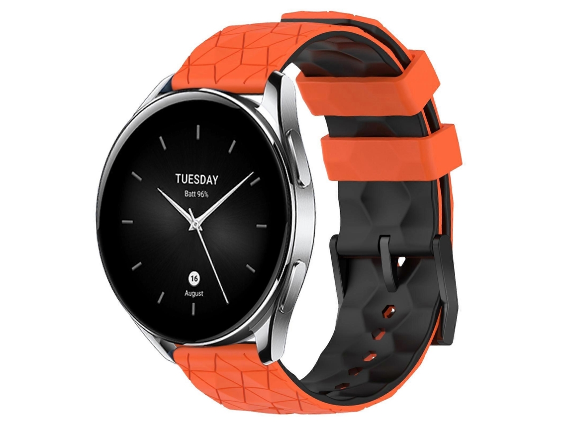 Pulseira De Silicone Bicolor Com Estampa De Futebol Para Xiaomi Mi Watch S2 22mm