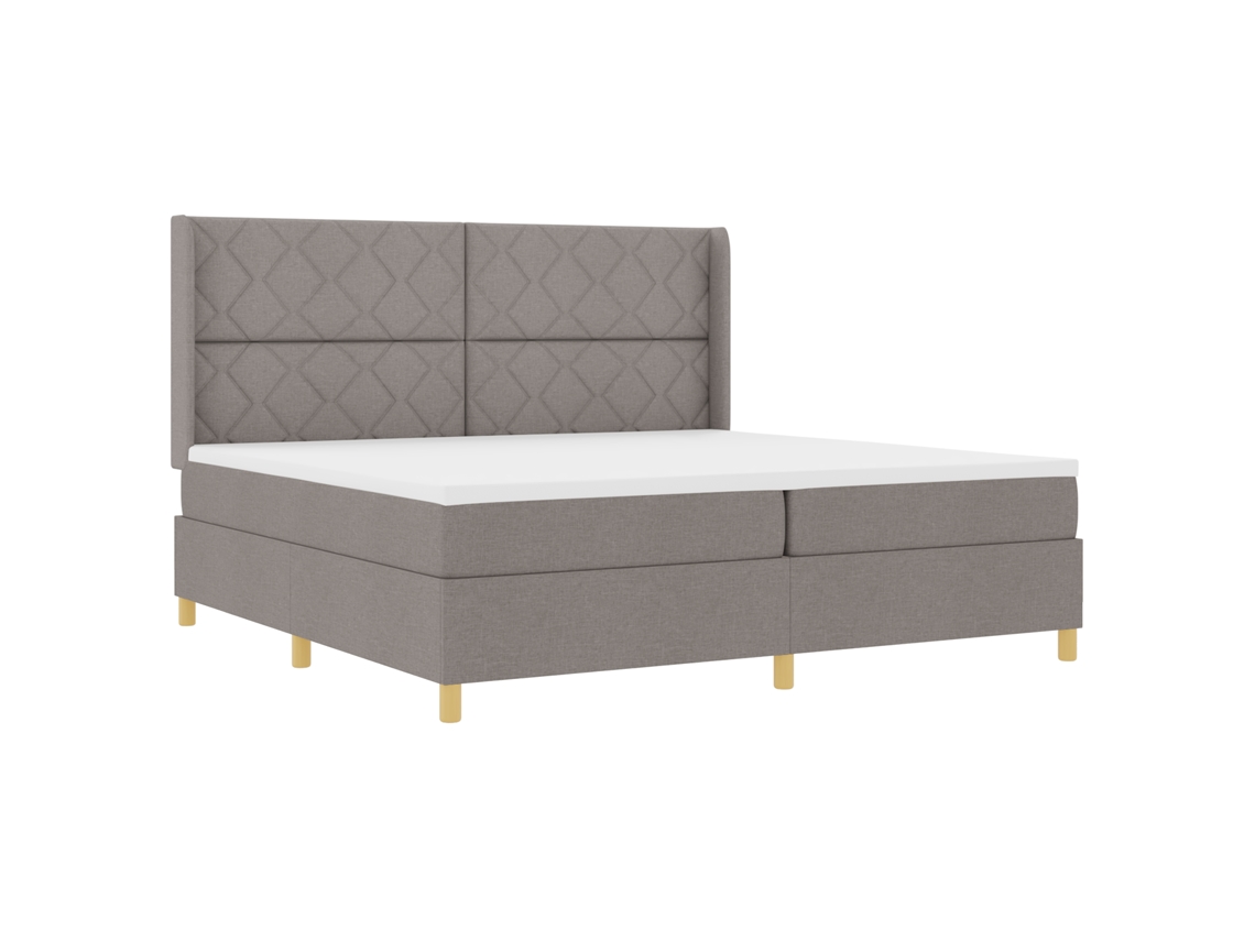 Colchão Pocket Spring Individual Vidaxl Castanho-acinzentado Tecido (200x200 Cm)