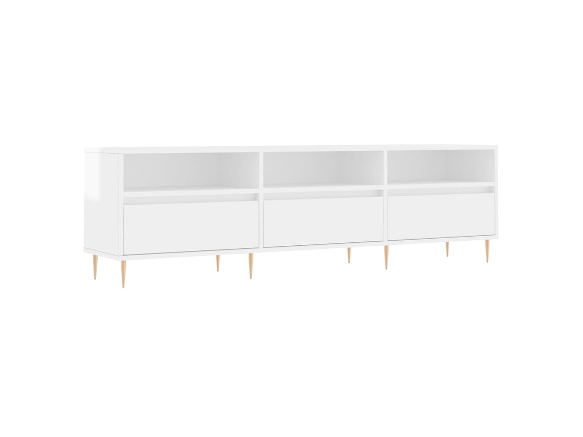 Móvel P/ Tv 150x30x44.5 cm Derivados de Madeira Branco Brilhante MAISON EXCLUSIVE