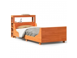 Cama Sem Colchão 100x200 Cm Pinho Maciço Castanho mel MAISON EXCLUSIVE