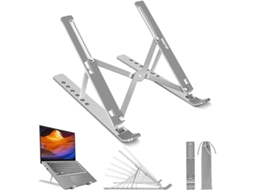 Lurelia Suporte Vertical Para Portátil Ajustável Em 6 Ângulos, Antiderrapante, Com Ventilação, Em Liga De Alumínio, Para 10 A 17 Polegadas