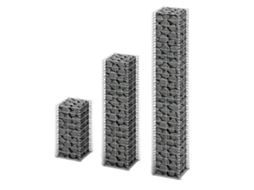Vidaxl Conjunto De Gabiões 3 Pcs Arame Galvanizado