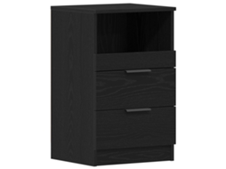 Conjunto 1 Armário De Cabeceira Vidaxl Preto Derivados De Madeira (40 X 35 X 65 Cm)
