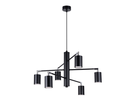 Lustres Lemmi de Aço Preto 125X77X77Cm SOLLUX LIGHTING