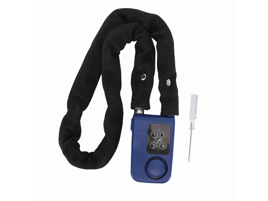 Aetheria cadeado de Cadeia Antiroubo com Alarme 110db Senha Digital Sem Chave Resistente Moto Azul