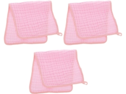 Conjunto De 3 Paninhos De Boca Para Bebê Em Algodão Macio E Respirável.