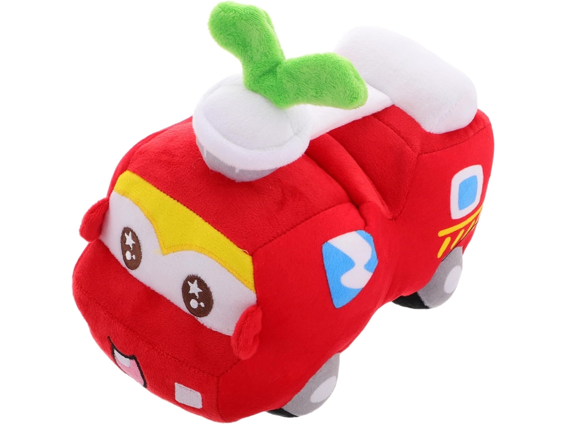Caminhão De Bombeiros Vermelho Pelúcia 20cm Para Crianças