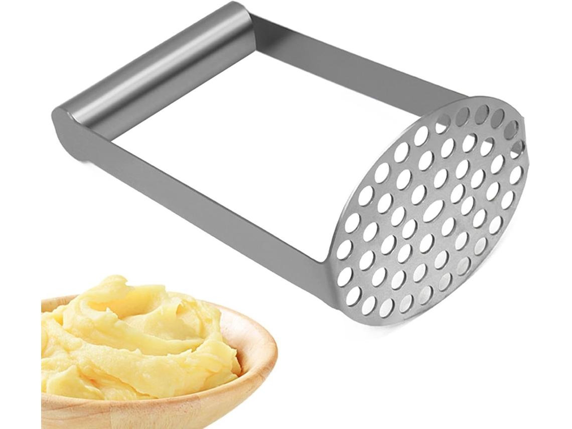 Amassador De Batatas Robusto Em Aço, 11 X 8,5 18 Cm, Com Design