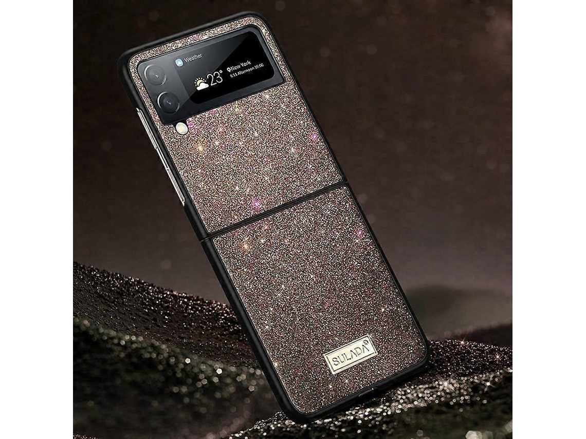 Capa De Celular Feita À Mão Em Tpu À Prova De Choque Couro Sulada Para Samsung Galaxy Z Flip4