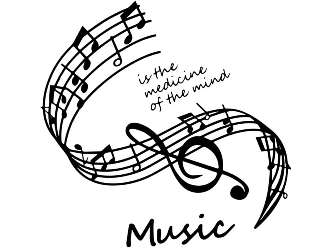 De Parede Musical Em Pvc Preto, 43x48 Cm, Removível, Com Notas Musicais, Para Decoração De Quarto, Sala De Estar E Gokoco