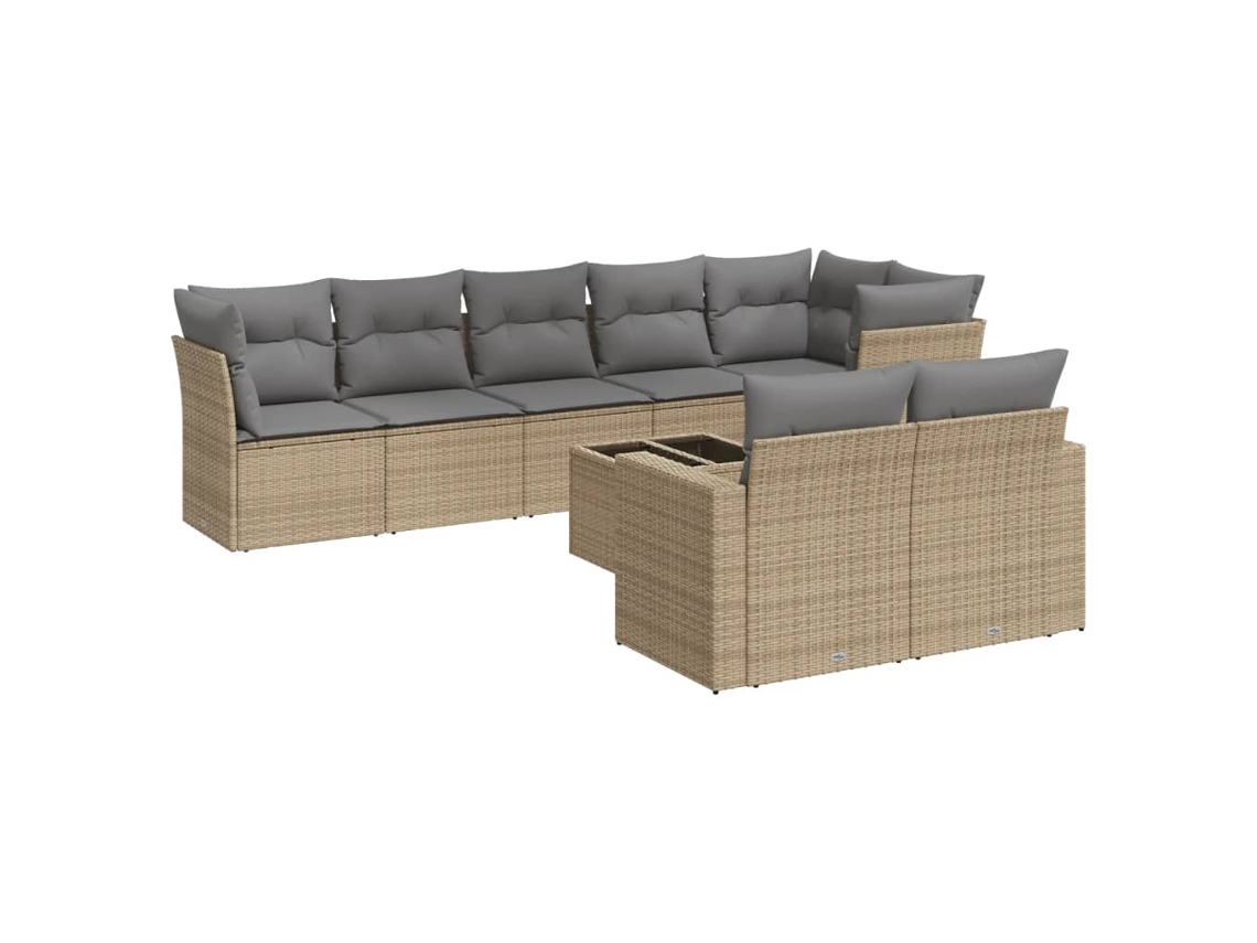 Garden Sofa Set, Garden Sofa Sets Vidaxl Bege Rattan / Vime (n/a)