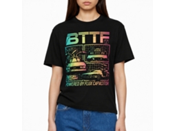 Rockinstone Back To The Future Movie Powered By Flux Capacitor Black Adult T-shirt Size:m