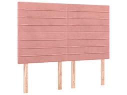 Cabeceira Rosa 144x5x118/128 Cm Veludo MAISON EXCLUSIVE