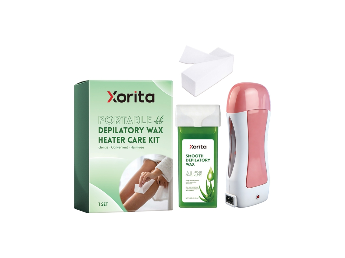 Kit de Cera Portátil, Remoção de Cabelo com Textura Gental e Hidratante LAXISCREED