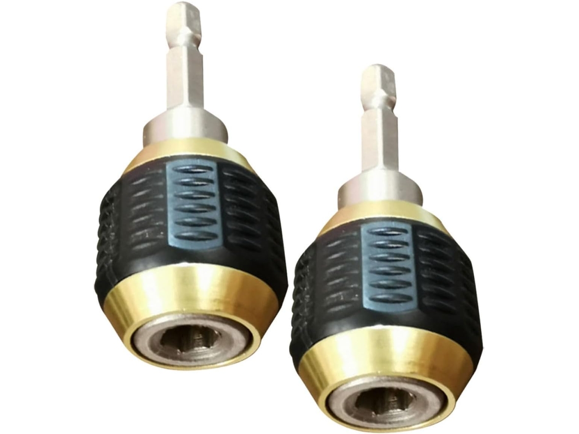 Rápido De 60 Mm (1/4") Para Impacto, Mandril Metálico Com Trava 2 Peças, E