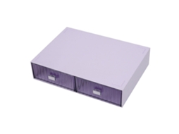 Organizador de Gavetas de Mesa Gavetas de Armazenamento Empilháveis Organizadores de Mesa Abs para Escritório Escola e Casa 2 Gavetas 23*16,5*5Cm