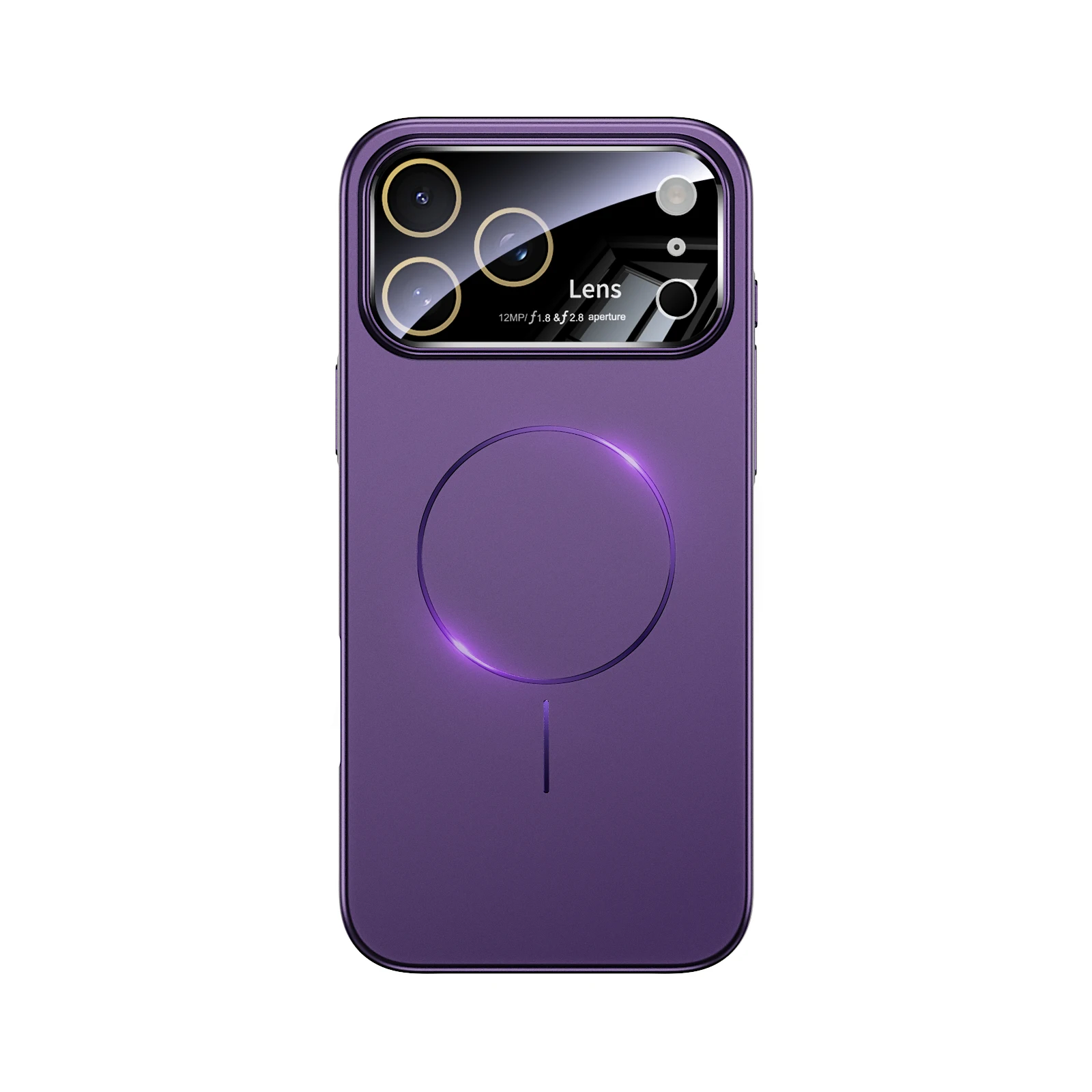 (roxo Escuro, Iphone 14) Capa Protetora Para Lente, Feita De Material De Pc Com Toque Agradável, Compatível Com Carregamento Sem Fio Magnético.