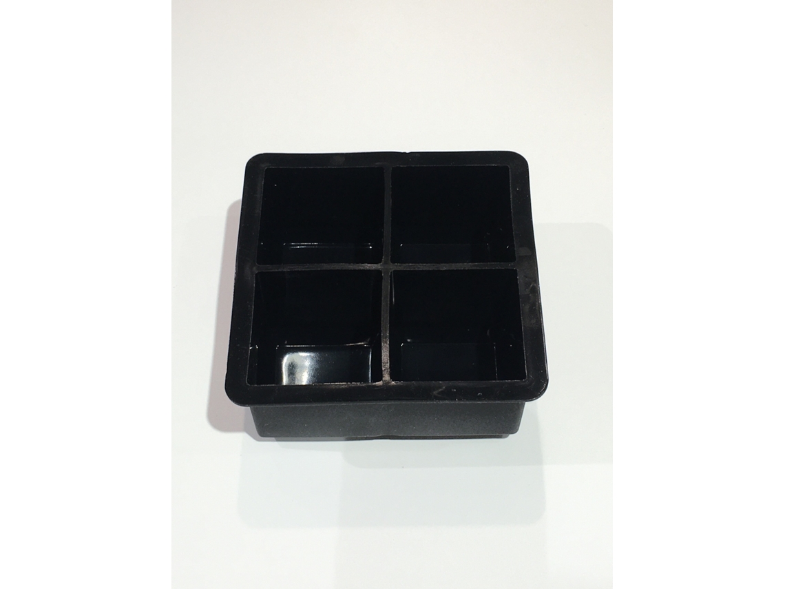 Cubo De Gelo Com 4 Compartimentos Preto Preto