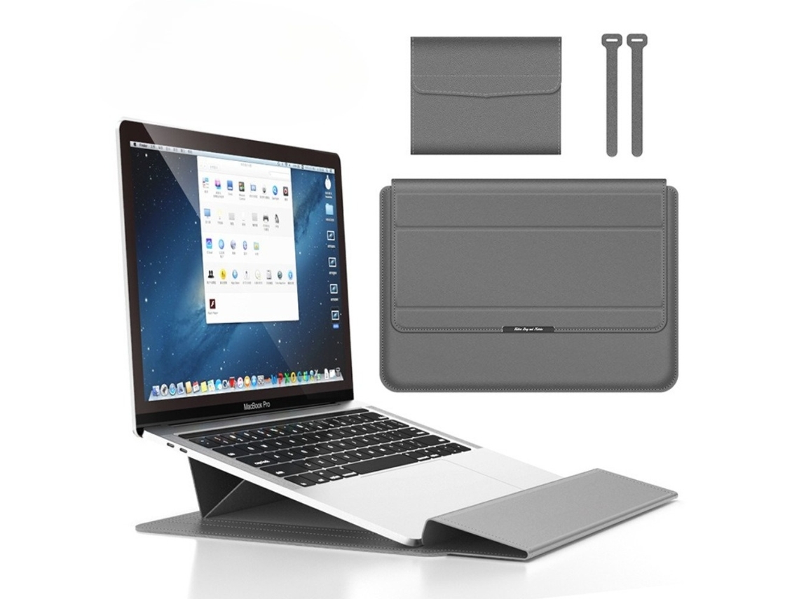Elysve Capa Para Laptop De 16 A 17 Polegadas Com Suporte Cinza