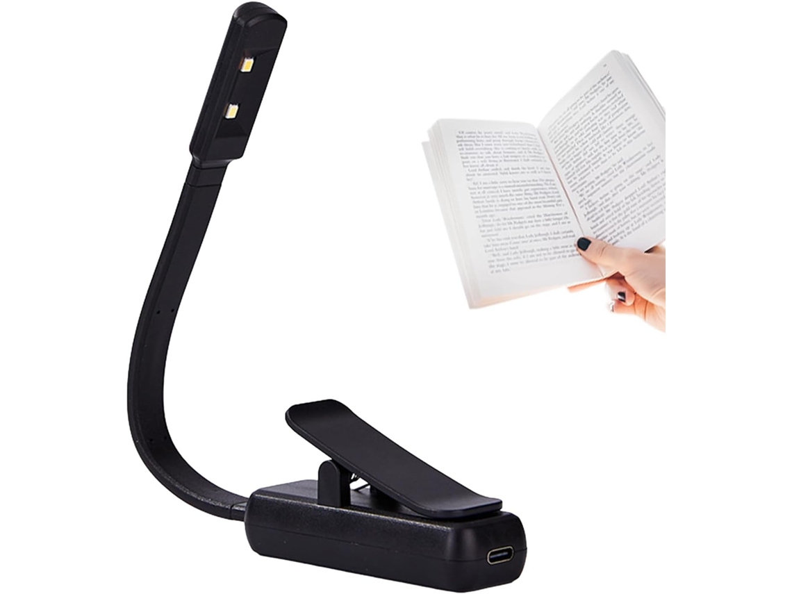 Luminária De Leitura Led Com Presilha Para Livros, Presilha, Lâmpada